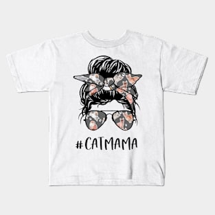 Cat Mama Shirt  Fur Mom, Cat Lover, Cat Mom Kids T-Shirt